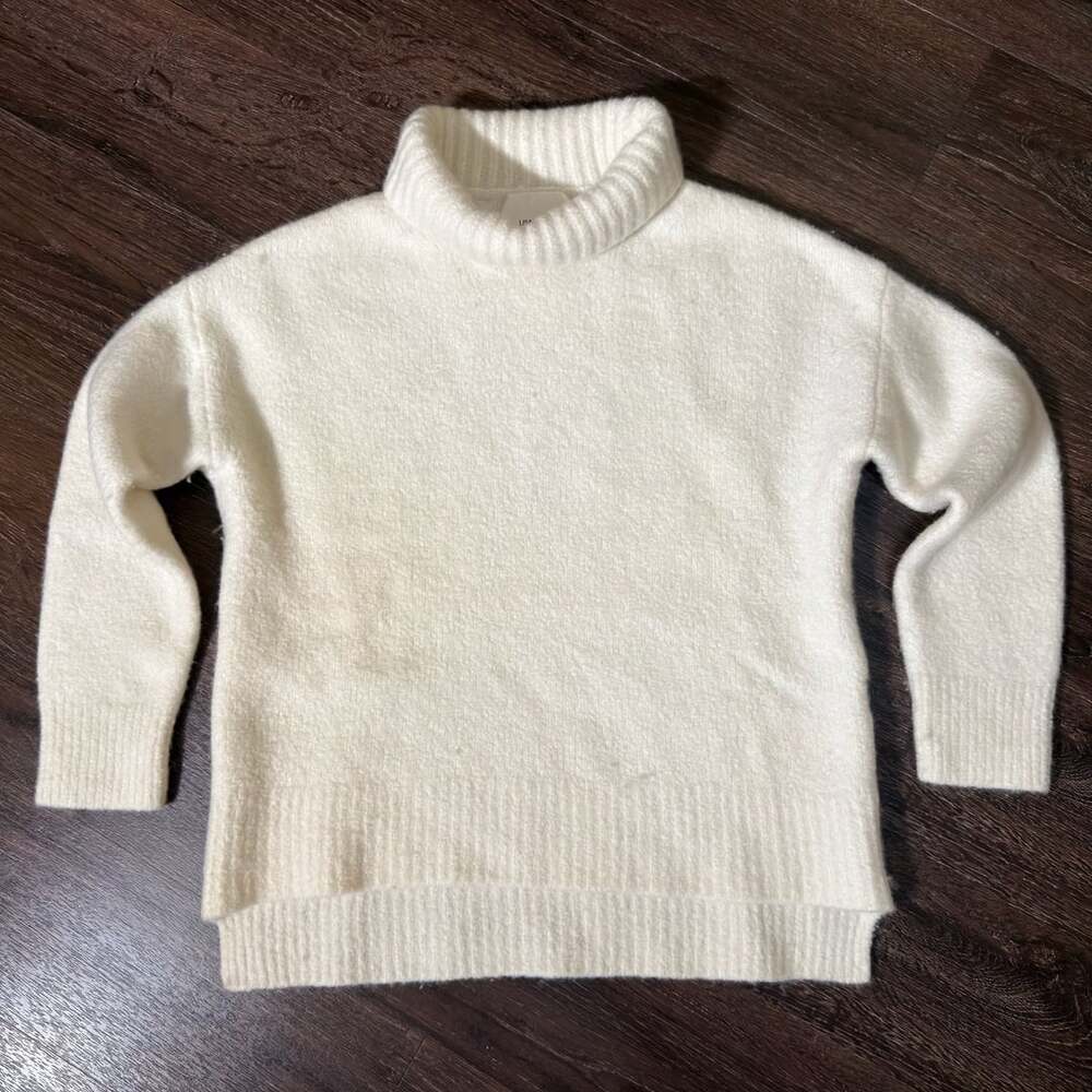 Essential Lisa Yang Turtleneck Cashmere White Sweater Size 1